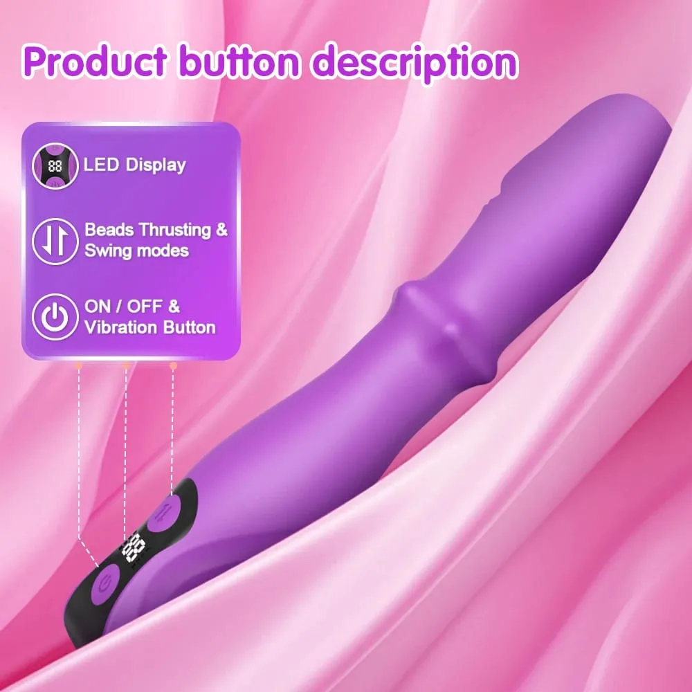 Vibrador telescópico 3 em 1 para mulheres, estimulador de clitóris e ponto g, contas de impulso, masturbação feminina, brinquedos sexuais adultos — image 3
