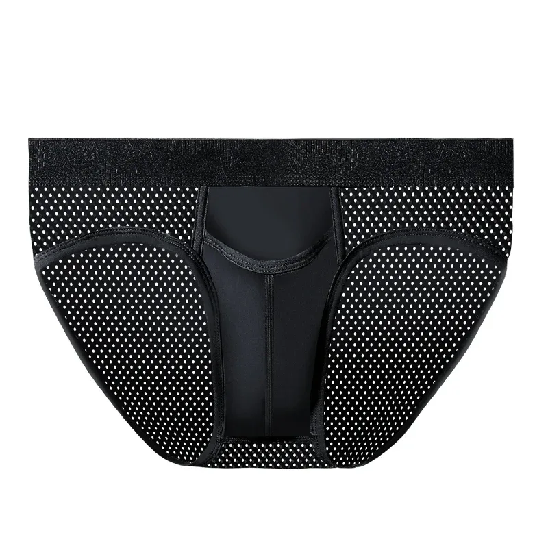 Calcinha de separação de bala masculina sexy u-convexo cuecas veia gelo seda escrotal aro esperma cordão shorts cabeças varicosas — image 26