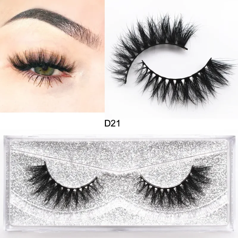 D20 Real Mink Lashes Eyelashes Extension Natural Long Winged Volume Eye Lashes Handmade Mink Fake Eyelash Makeup Lash — image 10