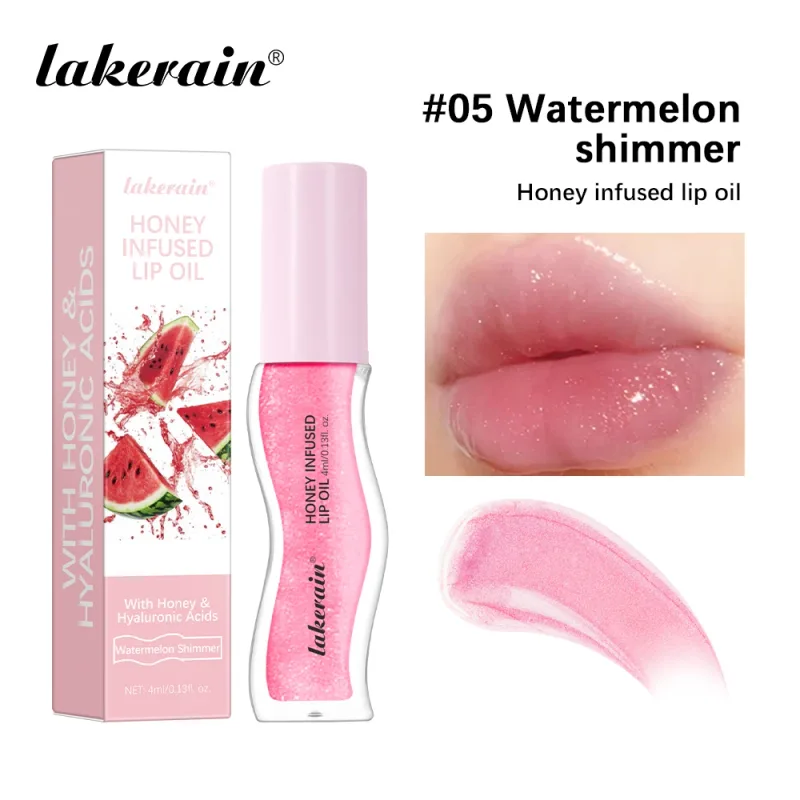 Fuktgivande läppglansolja ger näring åt glänsande läppar Vård Läppstift Plumpande Exfolierande Rosa Plumping Gloss Oil Makeup — image 12