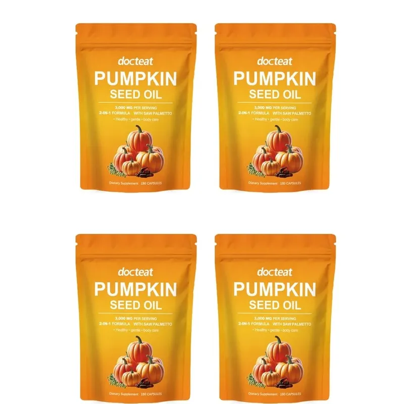 Docteat Pumpkin Seed Oil Capsules 2-in-1 with Saw Palmetto for Urinary System Comfort Support 3 000 Mg Per Serving 180 Capsules — image 10