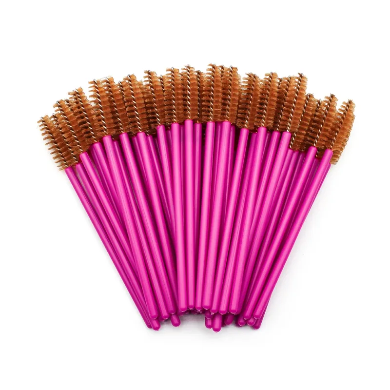 50pcs Disposable Eyelash Brushes Extension Rose Red Eyebrow Brush Mascara Wand Eye Lashes Cosmetic Tool Set Makeup Beauty — image 17