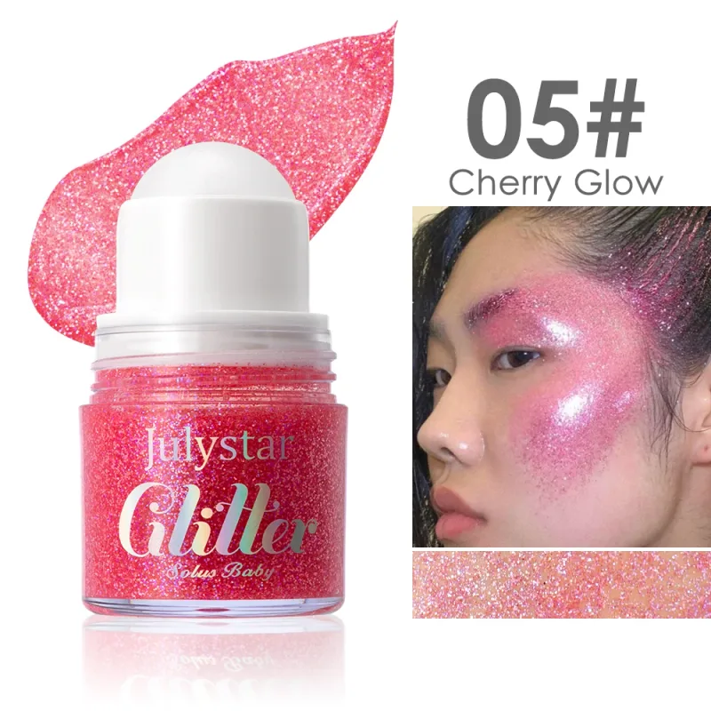 Rolando lantejoulas glitter gel rosto pintura corporal brilhante líquido verde branco pérola brilho sombra de olho iluminar palco maquiagem decoração — image 9
