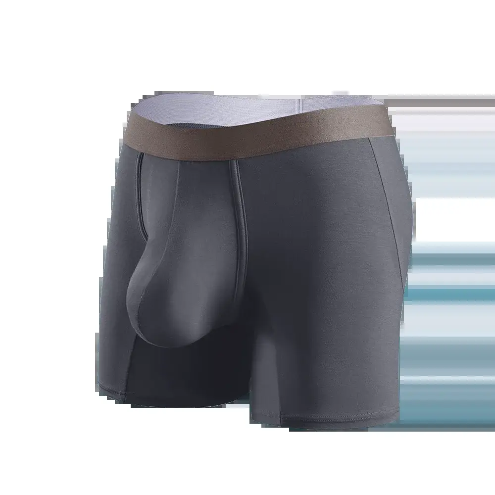 Large bag flat corner pants, long men's underwear sports shorts