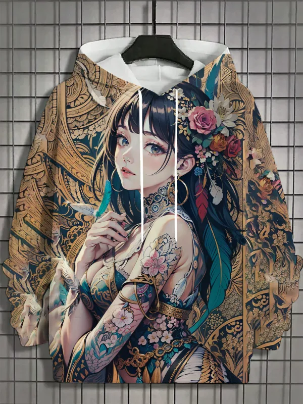 2024 novo anime feminino moda masculina impresso hoodies outono e inverno designer hoodies camisolas casuais — image 9