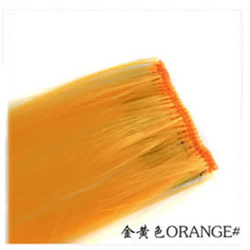 1Pc Ombre Color Clip In Hair Extension Heat Resistant Synthetic Hair Piece Colored Braids Hair Extensions Women Party Cosplay