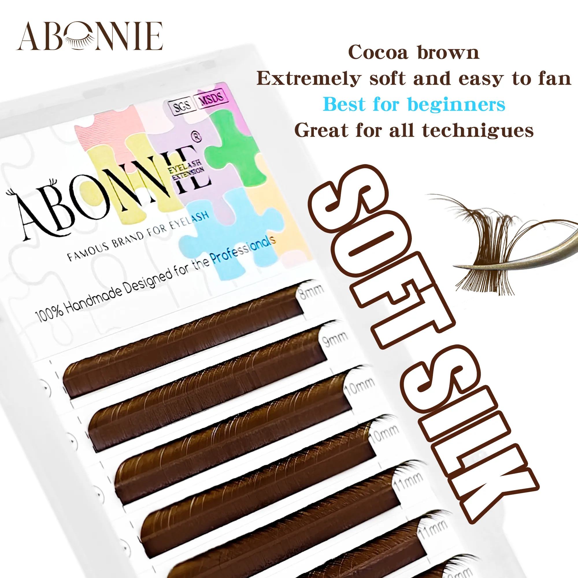 Abonnie LC LB Eyelashes Burgundy Lashes Comic Lash Map Bown Eyelash Extensions Classic Eyelashes Foxy Eye Lashes Cherry Lashes — image 4