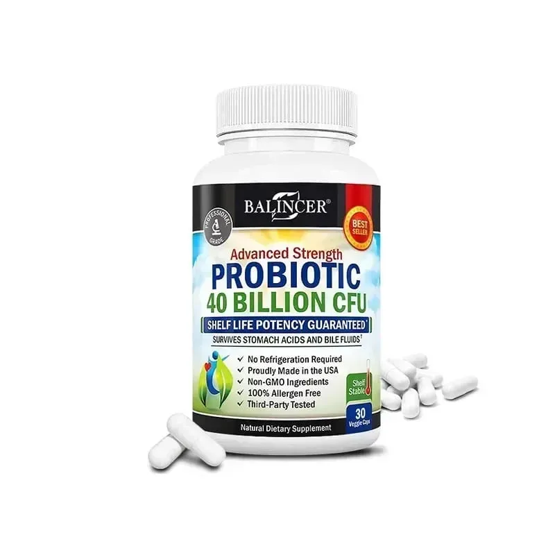 Probiotic Capsules 40 Billion CFU Gut Nutritional Supplement Supports Balanced Intestinal Flora & Digestive Comfort for Adults — image 9