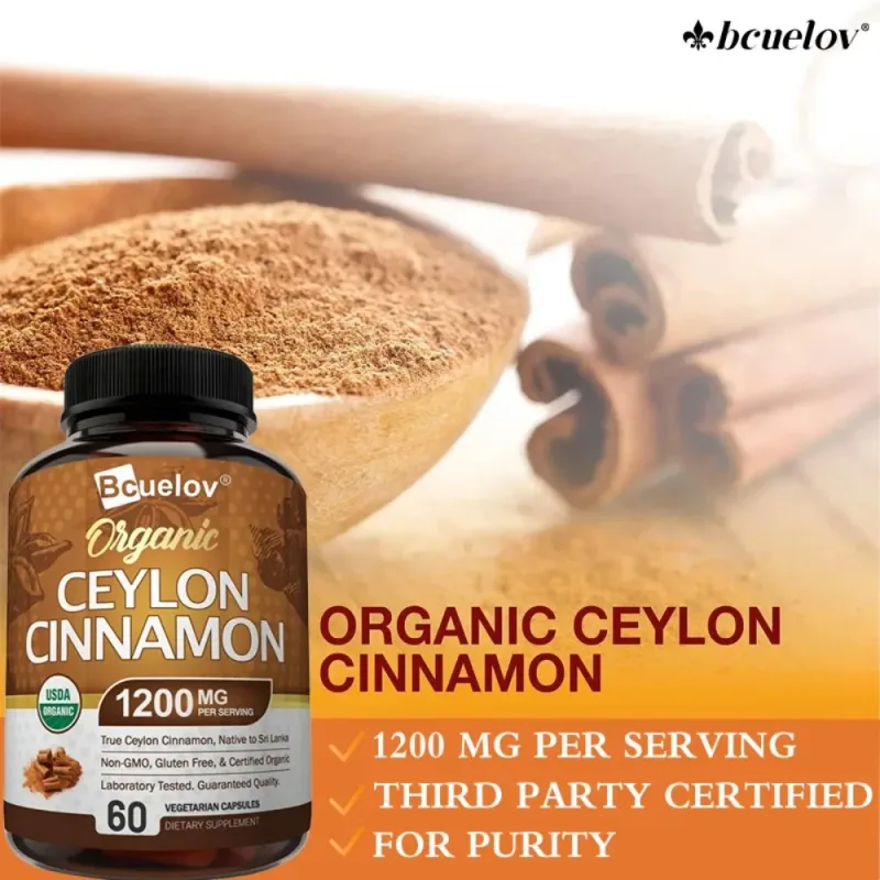 Ceylon Cinnamon 1200Mg Per Serving 120 Capsules - Healthy Blood Sugar Support Joint Support Antioxidant — image 4