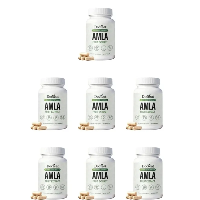 Docteat Amla fruktextraktkapslar för immunstöd och hudhälsa med vitamin C Vitamin B3 CoQ10 och PQQ 60 kapslar — image 13