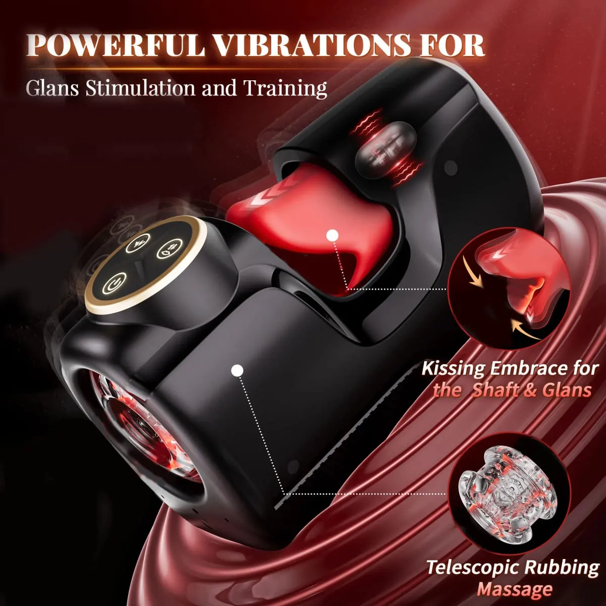Thrusting Male Masturbator Sucking Blowjob Machine Penis Training Vibrator Glans Stimulater Male Stroker Sex Toy for Men — image 4