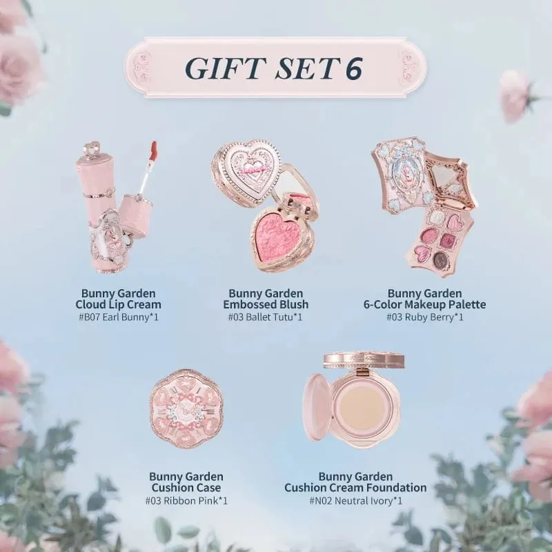 花はバニーガーデンコレクションギフトセットメイクアップリップクリームブラッシュクッションクリームファンデーションメイクアップキットフルプロフェッショナル — image 6