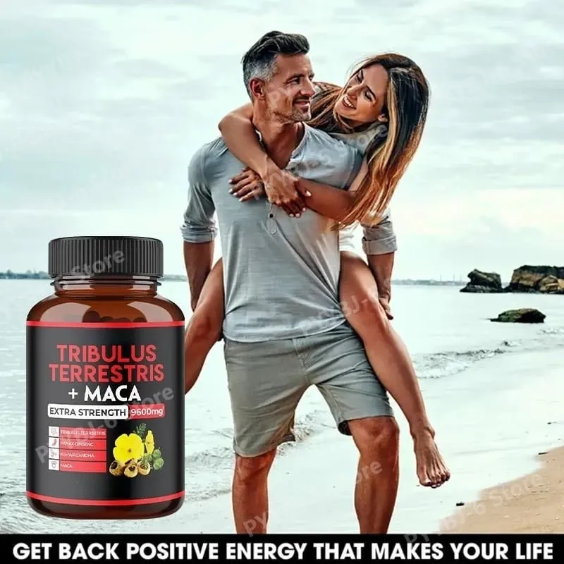 Tribulus Terrestris + Maca Root Extract Supplement Supports Energy Vitality Natural Herbal Health Non-GMO 90 Vegan Capsules — image 4