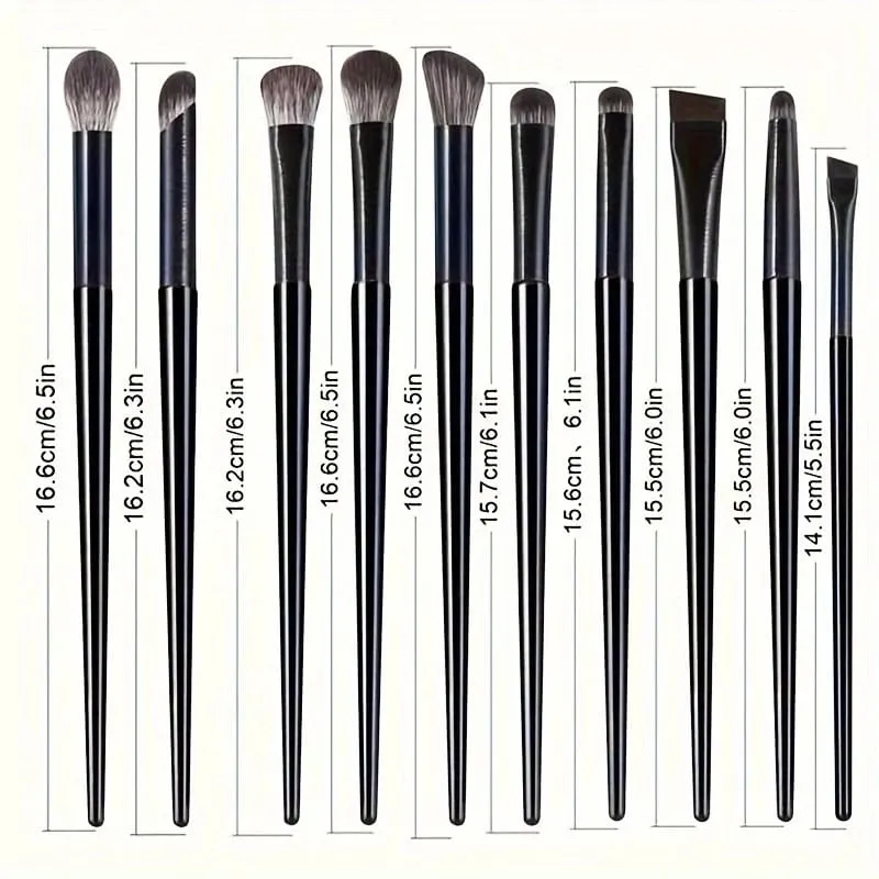 10-Piece Set Of Eye Shadow Makeup Set Brushes Create Perfect Eye Makeup Precise Eye Shadow Eyeliner Pen Contour Soft Bristle — image 4