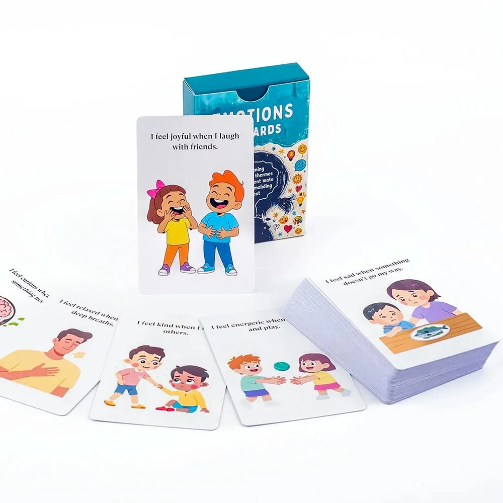 Kids Adults Emotions Flashcards 110pcs Emotional Recognition & Expression Fun Learning Game Interactive Board Playing Cards Set — image 1
