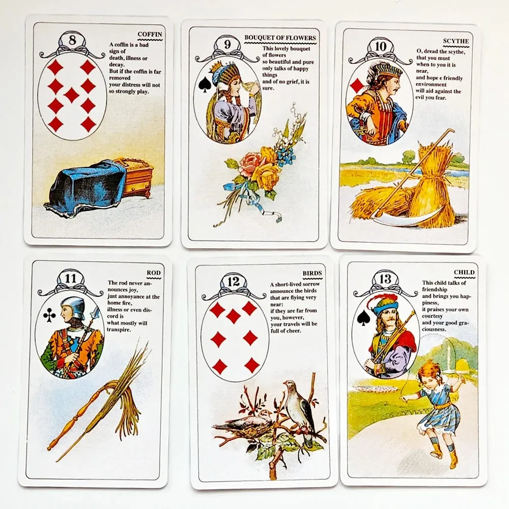 Mlle Lenormand Deck 36 Cards Esoteric Fortune Telling Printed on 350GSM Double-embossed Cardstock - 9*6cm — image 5