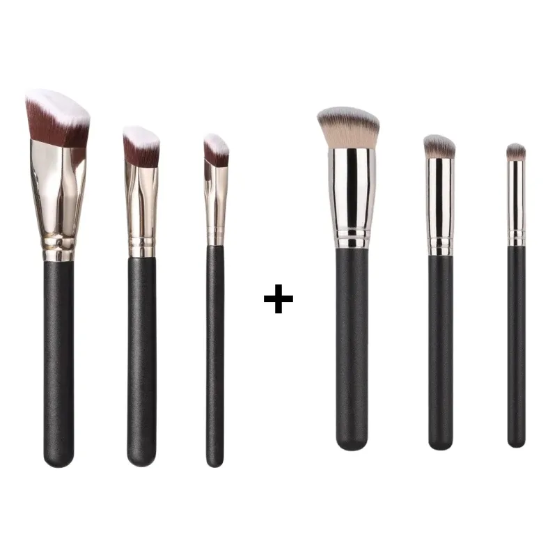 3pcs Angled Foundation Makeup Brush Set Professional Makeup Brushes for Liquid Foundation Cream BB Concealer Women Beauty Tools — image 8