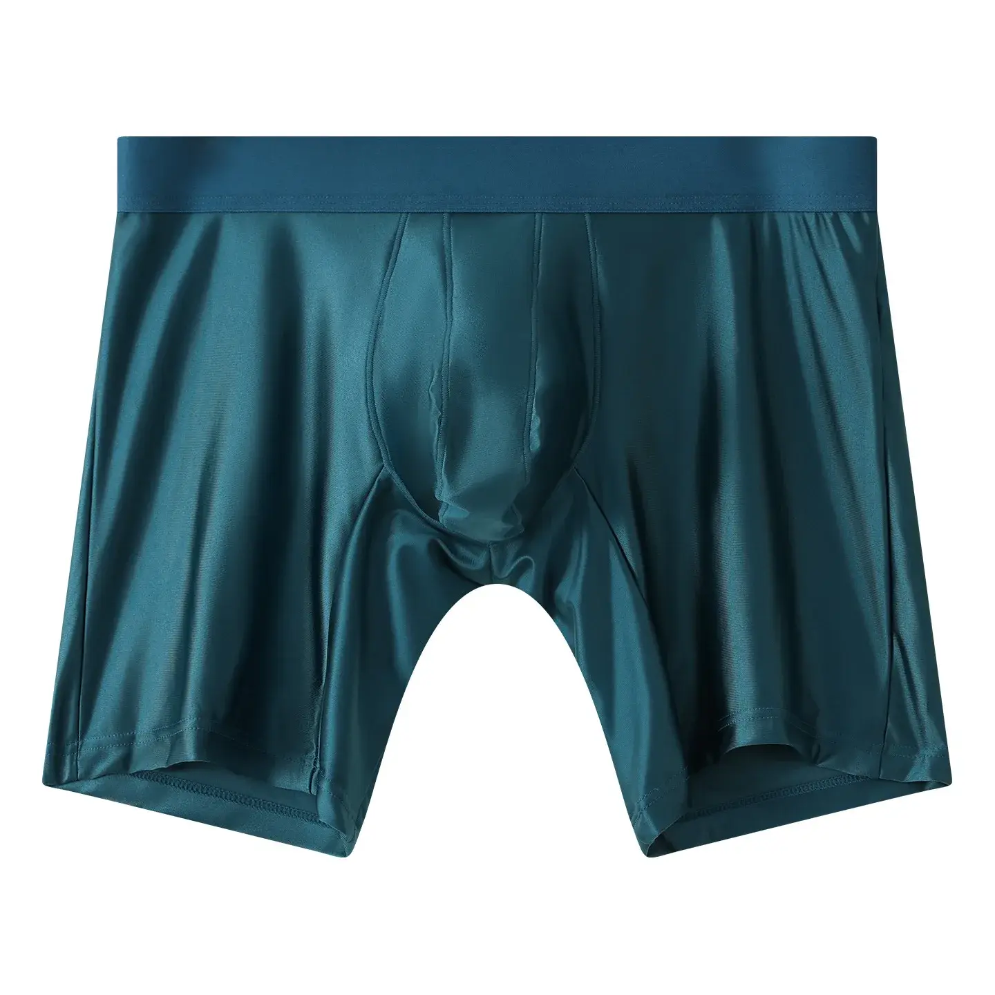 Roupa interior dos homens boxers sólido u bolsa calcinha para homem estendido perna boxer shorts homme cintura média esportes cuecas masculinas M-XXL — image 2