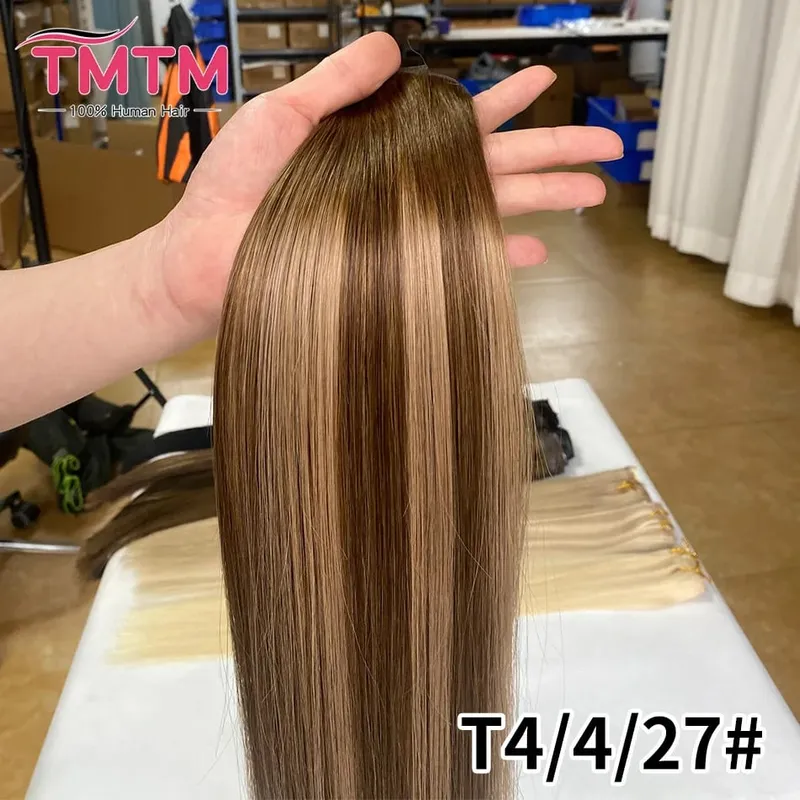 Straight PU Clip Ins Human Hair Extensions Black Brown Color 7 Pcs 110g/Set Seamless Invisible PU Weft For Women 100% Human Hair — image 10