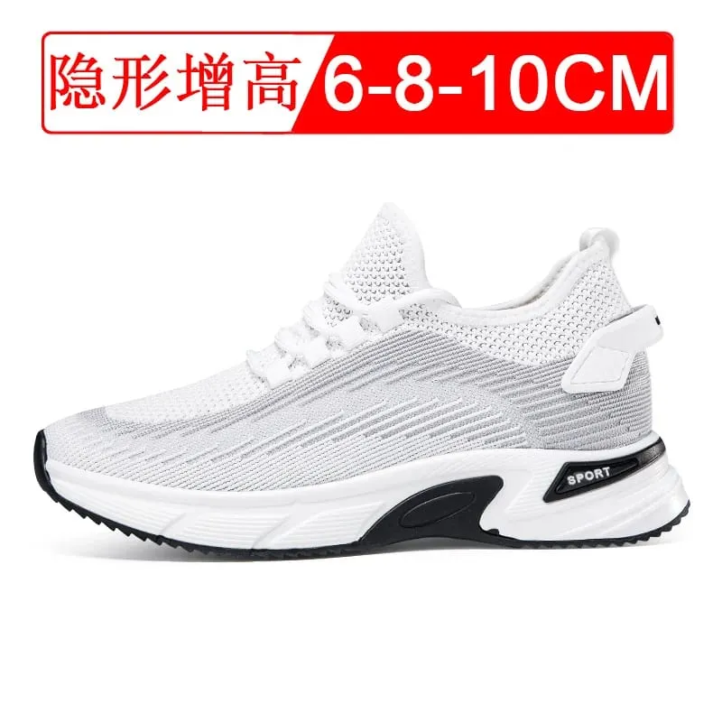 Elevator Shoes Invisible Heightening 8cm. Breathable Mesh Fabric Sports Shoes Heightening Inside for Men's Shoes Size 6cm — image 6