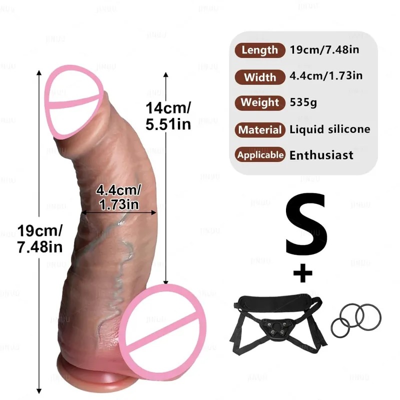 Realista 3 tamanhos fimose vibrador pênis realista silicone macio genitais masculinos masturbação vaginal ventosa pau mulher sexo anal — image 12