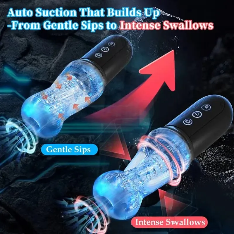 Awtomatikong Lalaking Masturbator na nagsususo Vibrating Tunay na Pussy Blowjob Machine Laruang Sex Laruang Lalaki Masturbation Cup Mga Pang-adultong Kalakal para sa Mga Lalaki — image 3