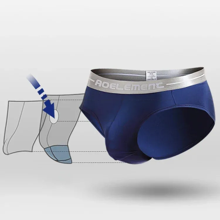 Modal capsule lift U convex men's underwear bullet separate ice silk capsule pouch briefs — image 18