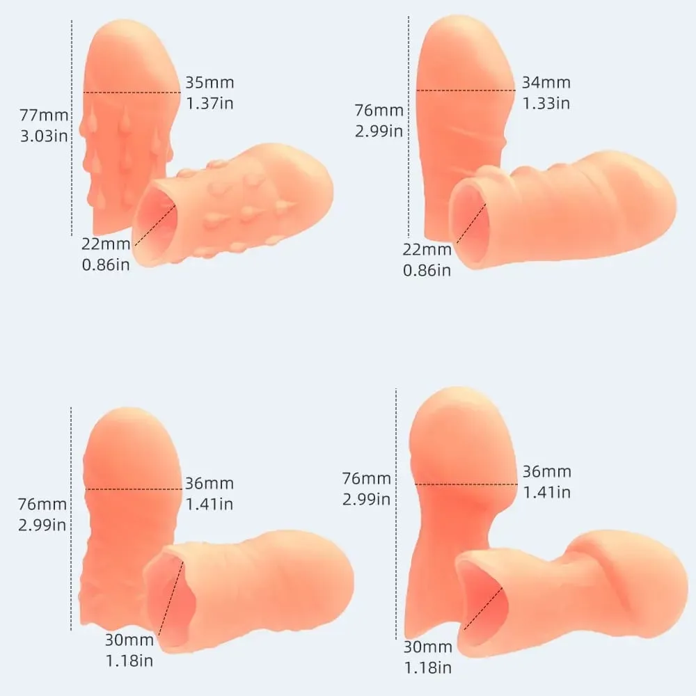 Silicone Male Penis Cover Realistic Dildo Cock Pump Phallus Extender Enlargement Dick Growing Ejaculate Orgasm Sex Toys for Man — image 5