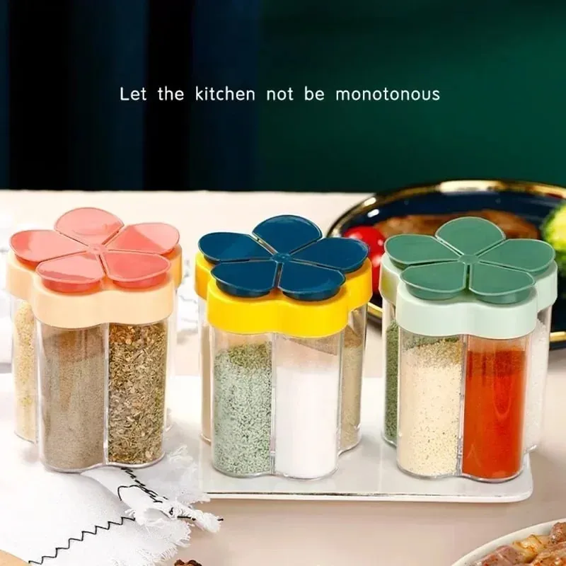 1 pçs tempero jar recipiente de plástico garrafa tempero organizador tempero acampamento ao ar livre seasonins recipientes cozinha gadget conjuntos — image 4