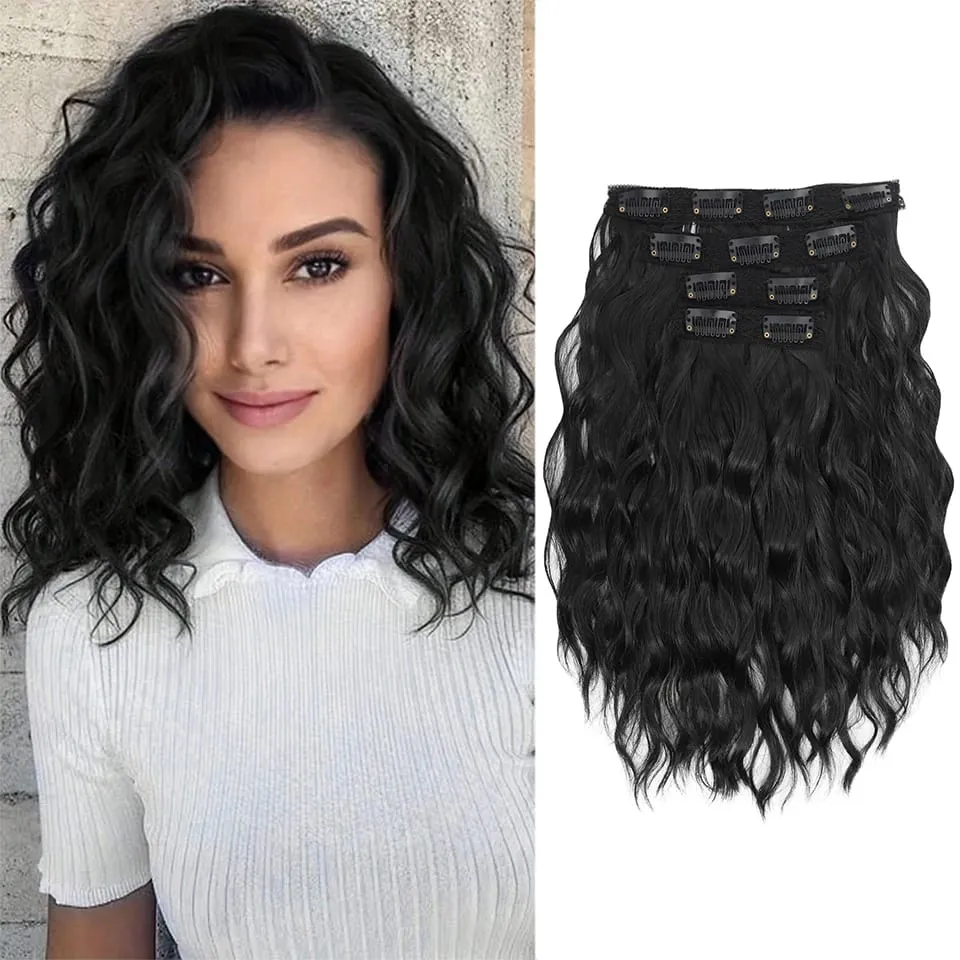 12 inch Four Piece Water Ripple Short Roll Clip Hair Extensions Suitable For Women's Daily Gatherings Gestivals And Celebrations — image 13