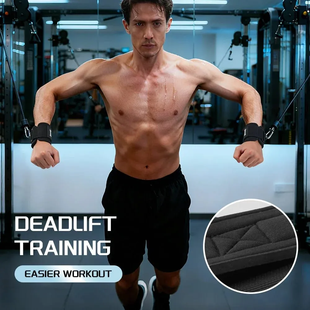2Pcs Weightlifting Wrist Straps Strength Training Adjustable Non-slip Gym Booster Bands Fitness Lifting Support Sports Grip Band — image 5