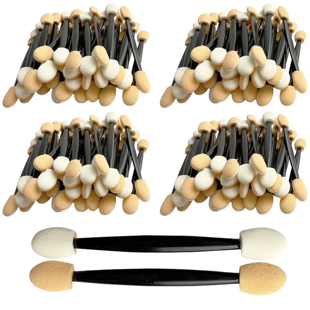 50/200pcs Eyeshadow Applicators Dual Sides Eye Shadow Brush Makeup Sponge Brushes For Girls Cosmetic Tool Beauty Applicators — image 1