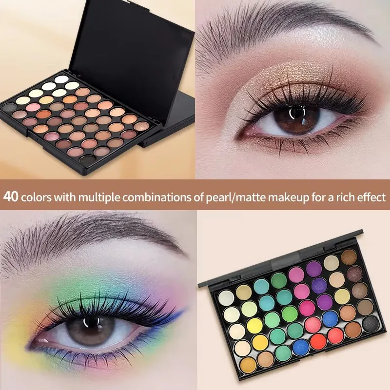 Glitter Matte Αδιάβροχη Παλέτα Πούδρα Καλλυντικά Κιτ Φρυδιών Μολύβι Μολύβι Μολύβι Στυλό Μάσκαρα Μακιγιάζ Βούρτσες Μακιγιάζ Καλλυντικά ματιών — image 5
