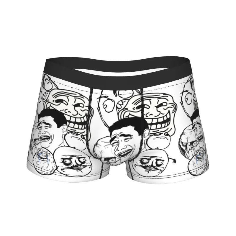 Rage Comic Trollfac Trunk Funny Anime Pouch Underwear Hot Sale Pattern Boxer Brief Kumportableng Panlalaking Panloob Plus Size — image 13