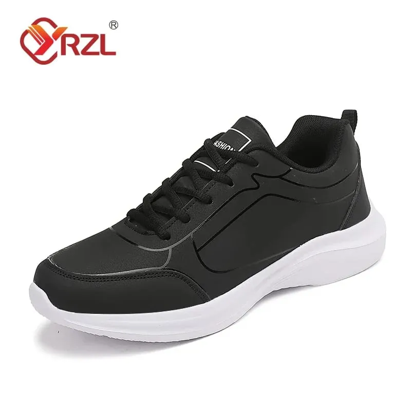 Men Sport Shoes Leather Running Shoes Outdoor Waterproof Sneakers Men Lightweight Men Athletic Sneaker Tenis Masculino — image 2