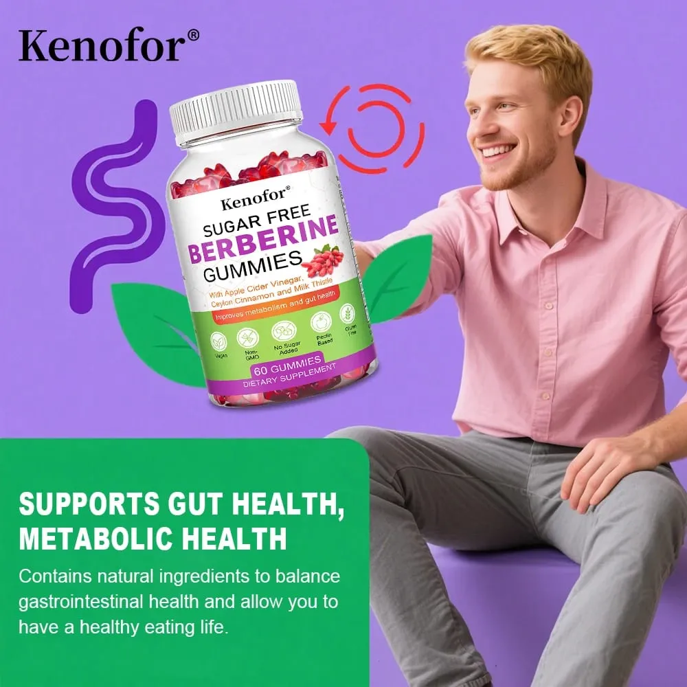 Berberine Gummies - with Ceylon Cinnamone Milk Thistle - Support Immune Heart Metabolic and Digestive Health - 60 Gummies — image 2