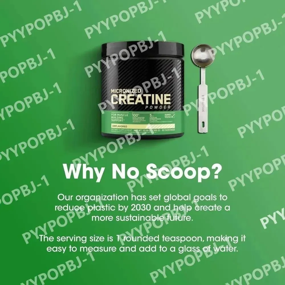 Creatina monohidratada em pó 300g, suporte para força, desempenho muscular, bebidas esportivas, suporte para nutrição fitness — image 6