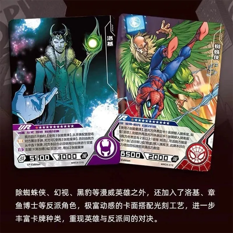 Genuíno cartão da vingadores heróis duelo cartão versão competitiva homem de ferro thor capitão cr américa coleção cartões brinquedos — image 4