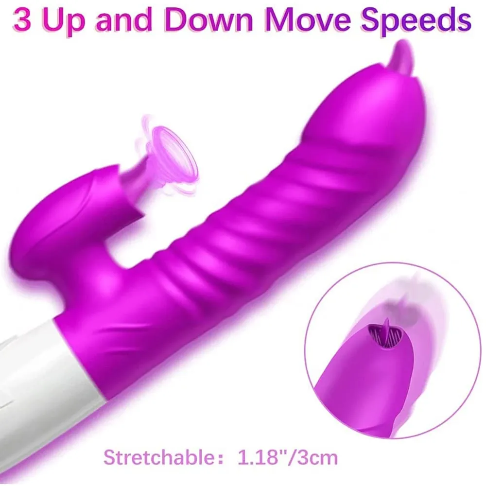 Mabilis na Orgasm Vibrator Dildo Para sa mga Babae Pagdila Heating Vibrator Klitoris G-Spot Stimulator Vibro Babae Clit Sucker Pang-adultong Sex Toy — image 5