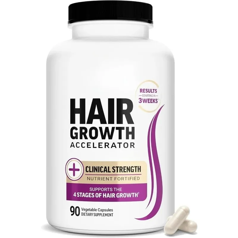 Hair Growth Accelerator Capsules with Biotin Saw Palmetto & Collagen for Thicker Fuller Hair Support Adults 90 Capsules