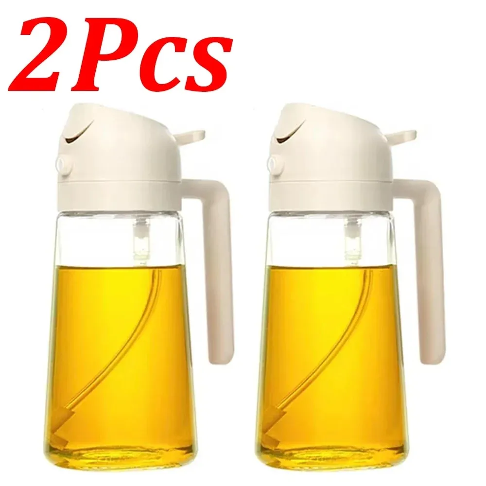Pulvérisateur d'huile d'olive en plastique 500ml 2 en 1, 1 à 4 pièces, pulvérisateur d'huile de cuisson pour friteuse à Air de cuisine, cuisson de salade, grillades BBQ — image 13