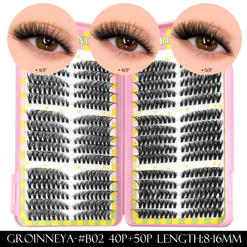 Lash Clusters 540pcs 60D+100D Eyelashes Extensions 2style Mixed Lash Book Fluffy Cat Eye Eyelashes False Lashes Makeup — image 9