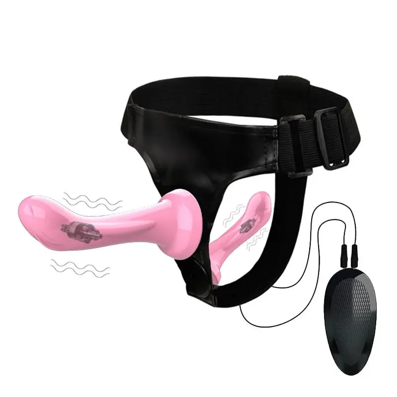 Vibrating Double Penetration Strap On Dildo Harness Adjustable Belt Dual Ended Anal Plug Sex Toy for Couples Remote Control A — image 16