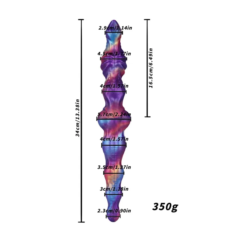 Silicone Double Head Butt Plug Dildo Realistic Anal Bead Special-Shaped Monster Flexible Penis Sex Toy For Women Men Masturbator — image 8