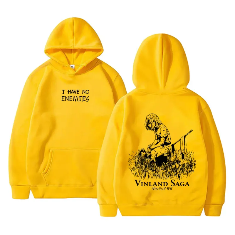 Anime Vinland Saga Thorfinn I Have No Enemies Graphic Hoodie Men's Women Manga Casual Oversized Hoodies Male Vintage Streetwear