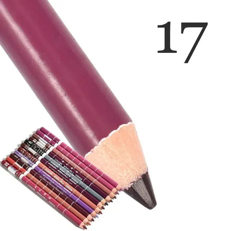 Delineador labial antiincrustante profissional, 28 cores, caneta de batom profissional, à prova d'água, lápis de contorno labial, maquiagem duradoura, delineador cremoso