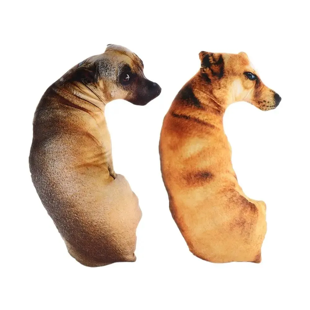 Cute 3D Lifelike Animal Throw Pillow Plush Creative Dog Pillow Soft Cushion Office