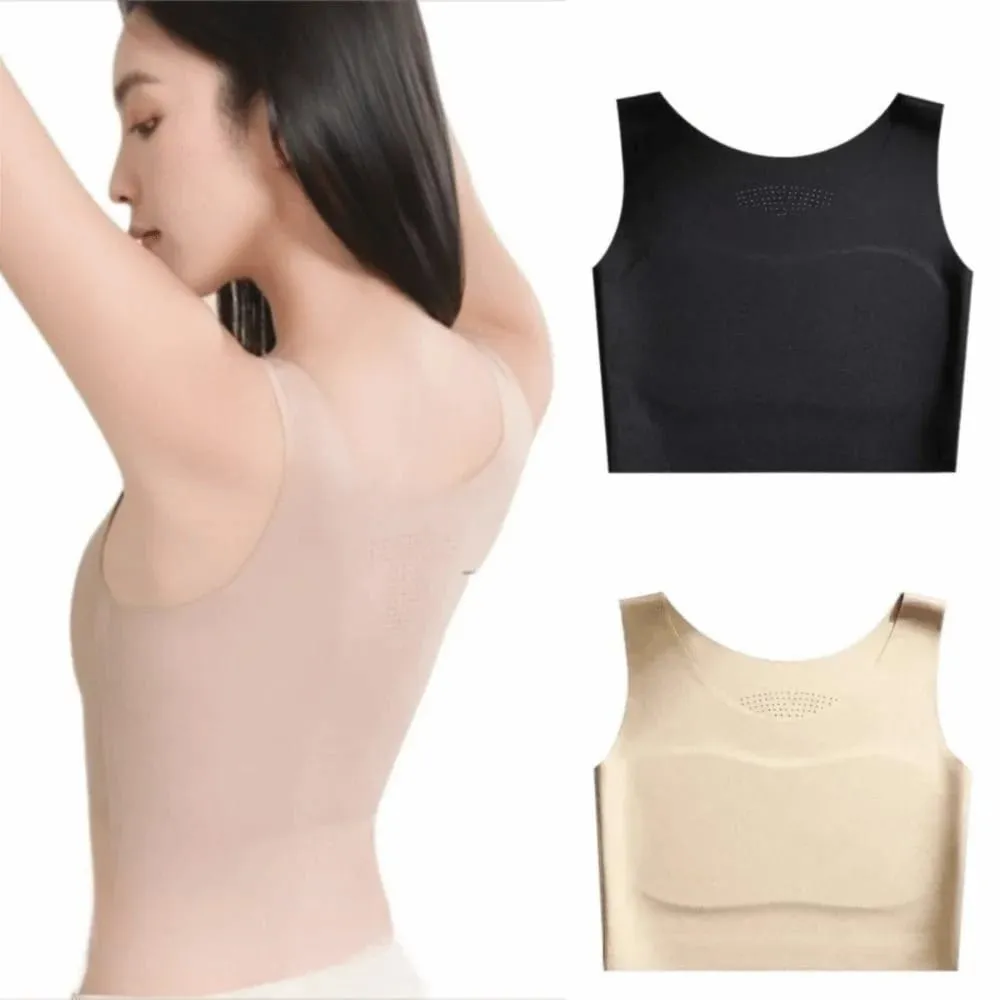 S/M/L/XL/XXL/XXXL/XXXXL Liquid Foundation Underwear Traceless Chest Binding U Neck Design Invisible Seamless Bra Fixed Cup — image 1