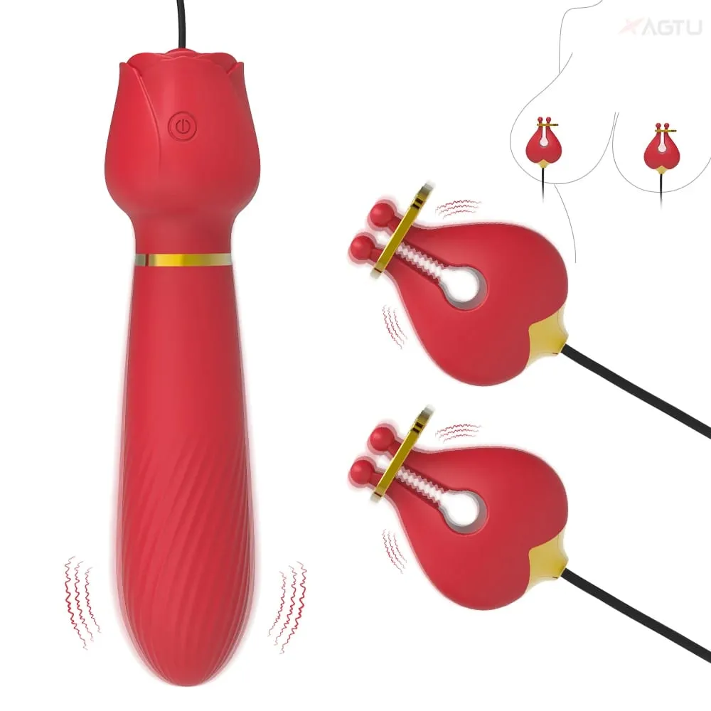 Sexleksaker Bröstvårtor Vibratorklämmor Vibrerande Bröstklämmor Bröstvårtstimulator Penetration Vagina Ägg Sexleksaker för kvinnor Par — image 6