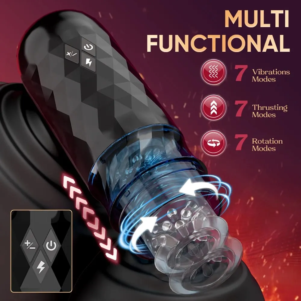 Thrusting Rotation Masturbator Cup for Men Penis Pump Blowjob Adult Sex Toy Stroker Piston Automatic Telescopic Male Mastubator